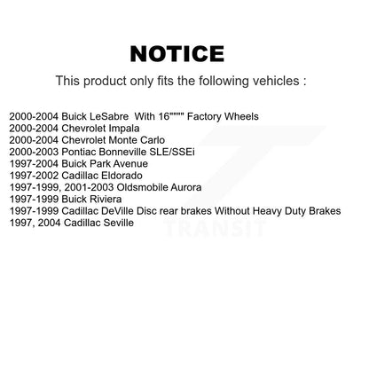 Kit de Rotor d'étrier de frein avant et de plaquettes en céramique, pour Chevrolet Impala Buick LeSabr