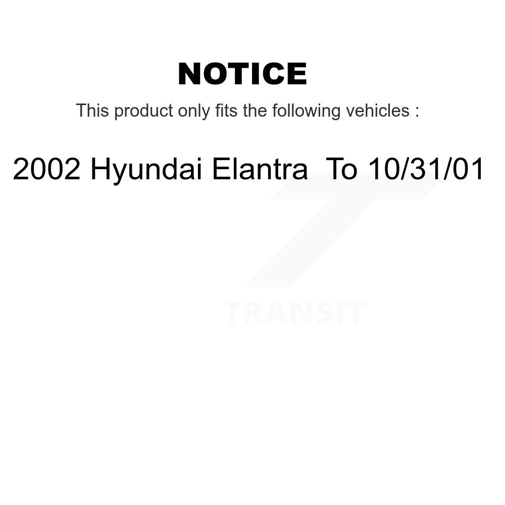 Rotor d'étrier de frein avant et Kit de plaquettes en céramique pour Hyundai Elantra 2002 à 10 31 0