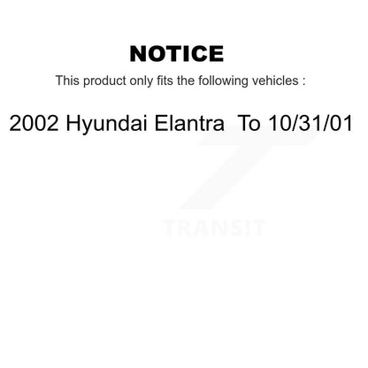 Rotor d'étrier de frein avant et Kit de plaquettes en céramique pour Hyundai Elantra 2002 à 10 31 0