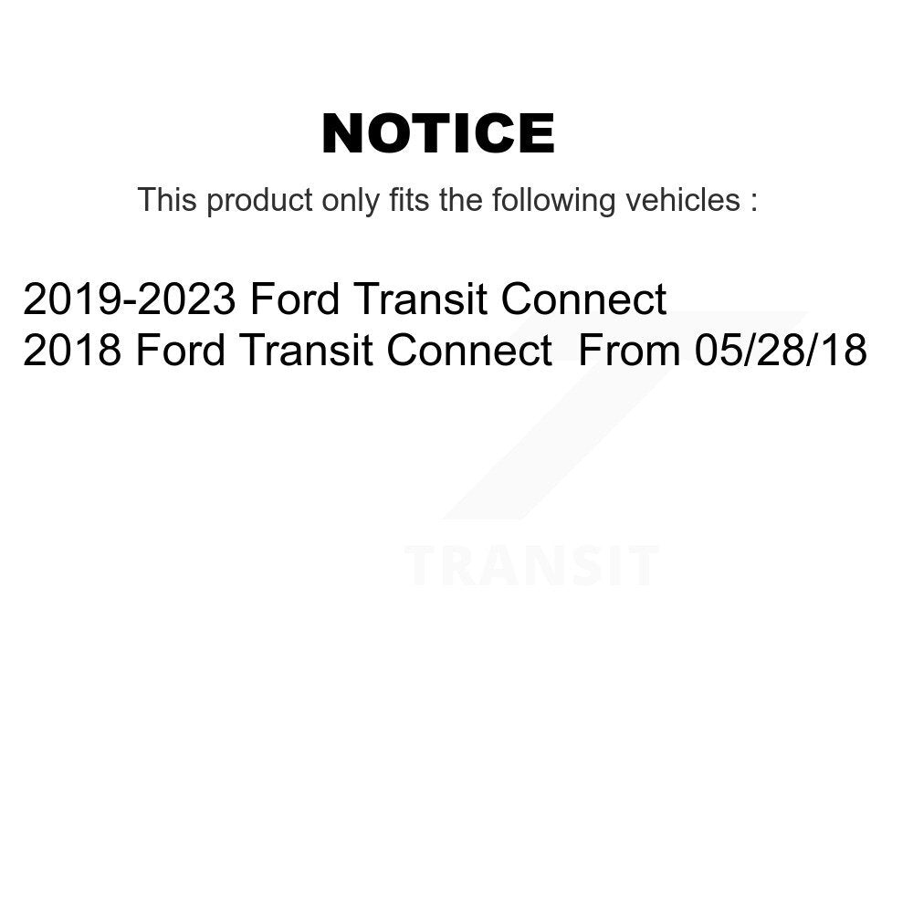 Kit de rotors d'étrier de frein à disque avant et de plaquettes en céramique pour Ford Transit Connect
