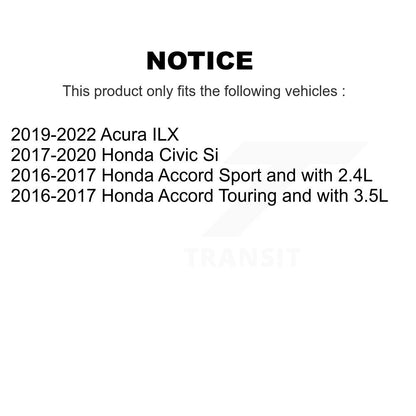 Kit de Rotors d'étrier de frein à disque avant et de plaquettes en céramique pour Honda Accord Acura ILX