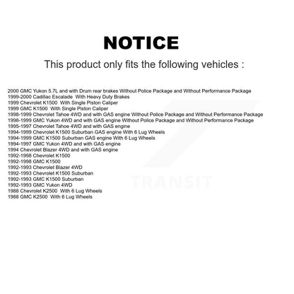 Kit de plaquettes en céramique de Rotor d'étrier de frein avant, pour K1500 Chevrolet GMC Yukon banlieue