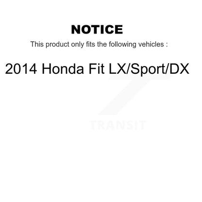 Rotors d'étrier de frein à disque avant et Kit de plaquettes en céramique pour Honda Fit LX Sport D 2014