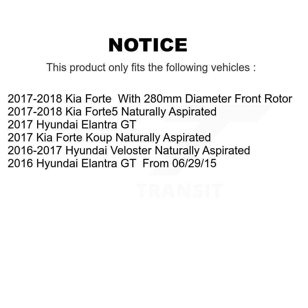 Kit de plaquettes en céramique pour Rotors d'étrier de frein avant, pour Kia Forte Hyundai Elantra GT Kou