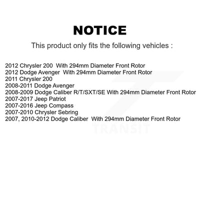 Kit de plaquettes en céramique pour étrier de frein avant, pour Jeep Patriot Dodge Compass Calibe