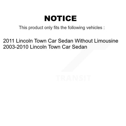 Rotors d'étrier de frein arrière et kit de plaquettes en céramique pour Lincoln Town Car Seda 2003-2011