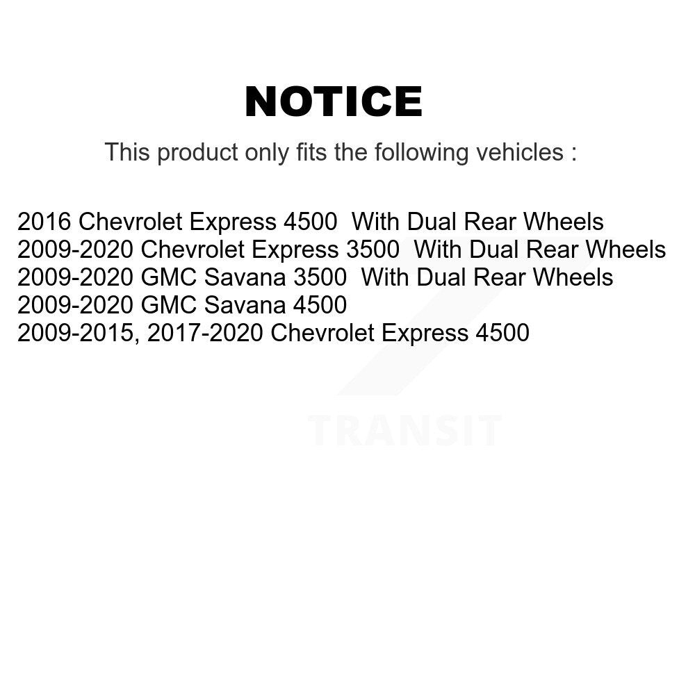 Kit de Rotor d'étrier de frein arrière et de plaquettes en céramique, pour GMC Savana 3500 Chevrolet Expres