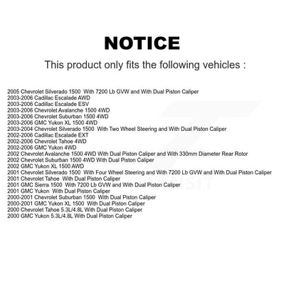 Kit de plaquettes en céramique pour étrier de frein arrière, pour Chevrolet Silverado 1500 GMC Sierr