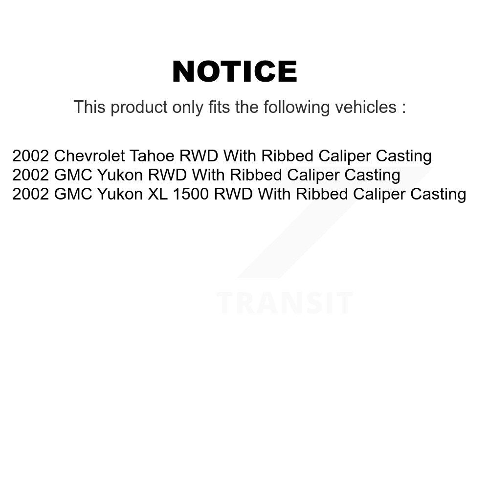 Kit de Rotor d'étrier de frein arrière et de plaquettes en céramique, pour GMC Yukon Chevrolet Tahoe XL 150