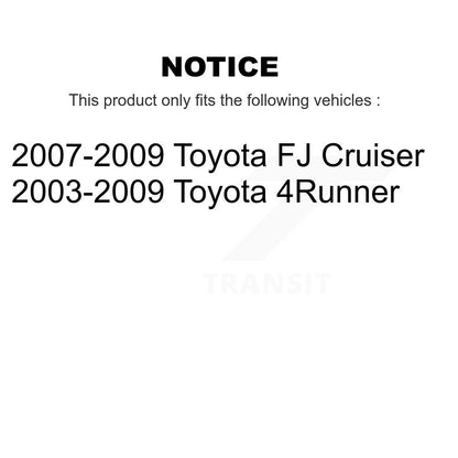 Rotors d'étrier de frein à disque arrière et Kit de plaquettes en céramique pour Toyota 4Runner FJ Cruise