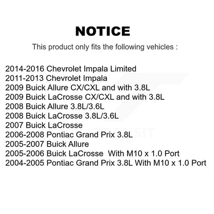 Rotor d'étrier de frein arrière et Kit de plaquettes en céramique pour Buick Chevrolet Impala LaCross