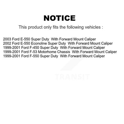 Kit de Rotor d'étrier de frein arrière et de plaquettes en céramique, pour Ford E-550 Super Duty F-450 F-55