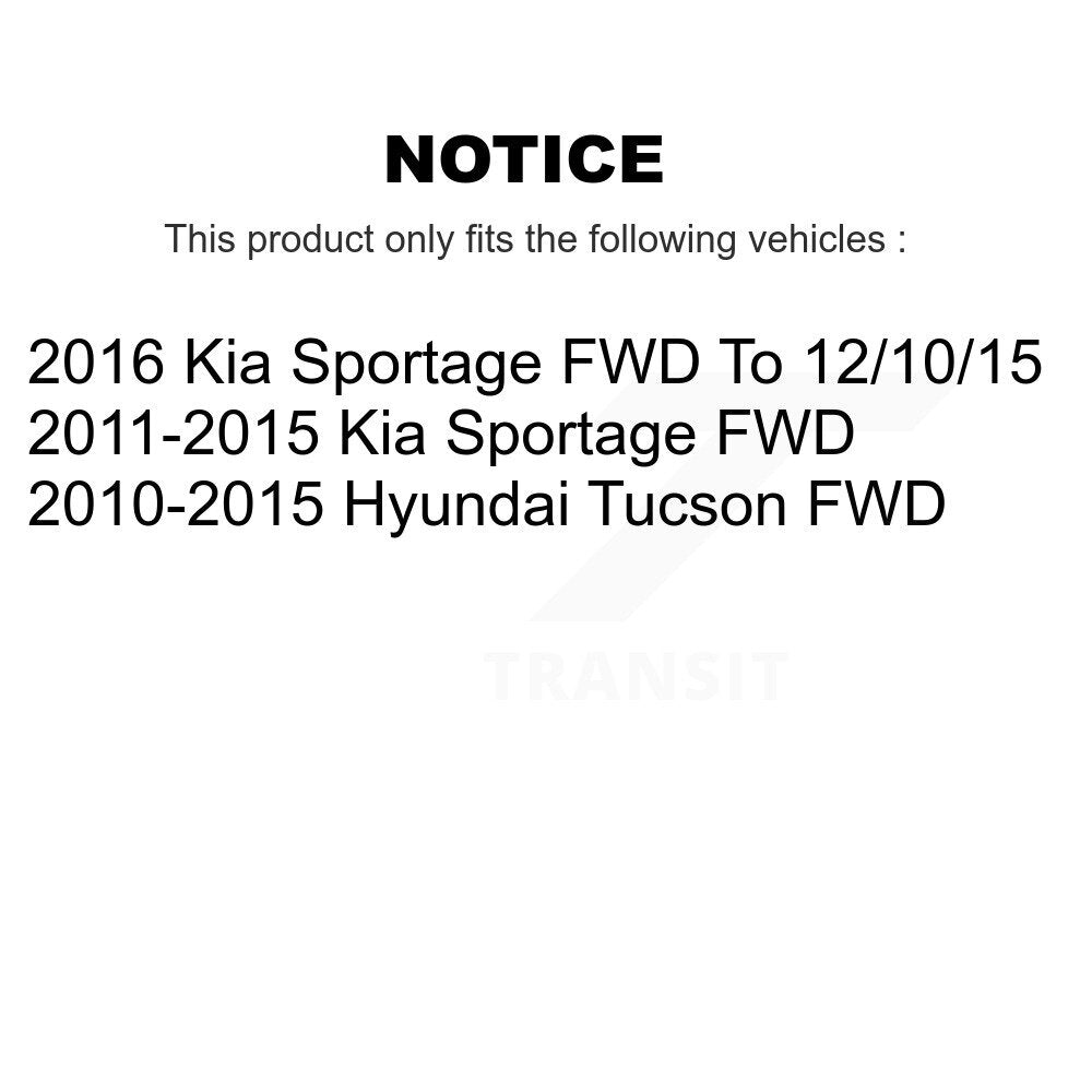 Rotor d'étrier de frein arrière et Kit de plaquettes en céramique, pour Hyundai Tucson Kia Sportage FW