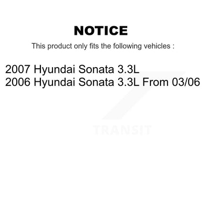 Kit de rotors d'étrier de frein à disque arrière et de plaquettes en céramique pour Hyundai Sonata 3,3 l
