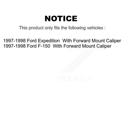 Kit de rotor d'étrier de frein arrière et de plaquettes en céramique pour Ford F-150 Expeditio 1997-1998