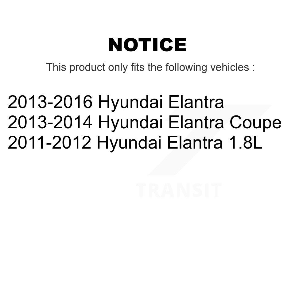 Kit de rotors d'étrier de frein à disque arrière et de plaquettes en céramique pour Hyundai Elantra Coupé