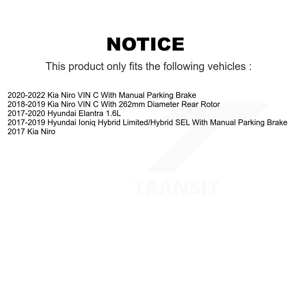 Kit de plaquettes en céramique pour étrier de frein à disque arrière, pour Hyundai Elantra Kia Niro Ioni
