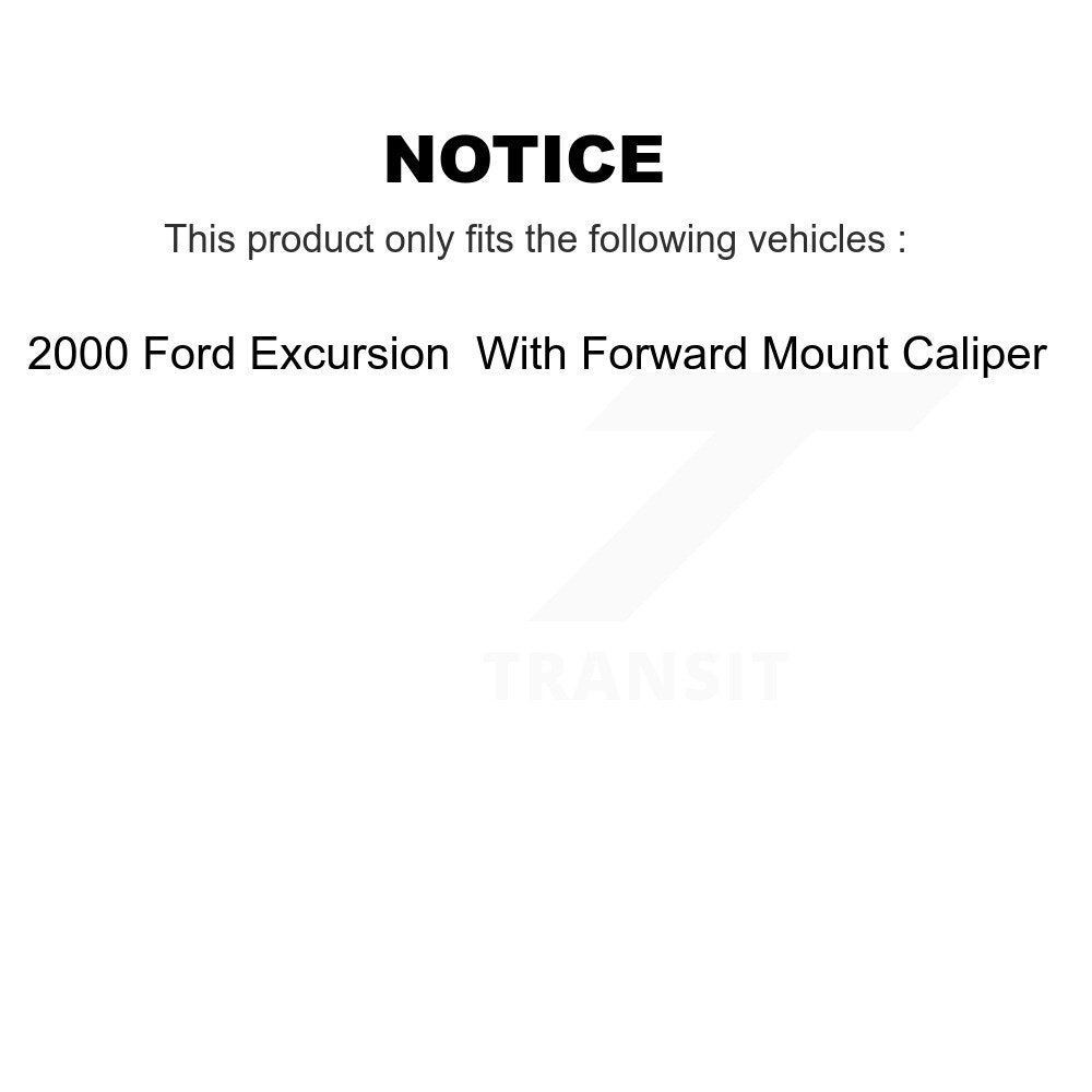 Kit de rotors d'étrier de frein à disque arrière et de plaquettes en céramique pour Ford Excursion