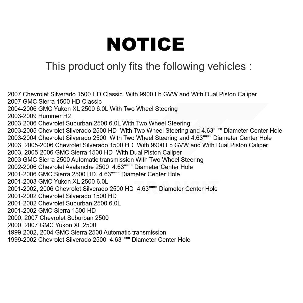 Kit de plaquettes en céramique pour étrier de frein arrière, pour Chevrolet GMC Sierra 2500 HD Humme