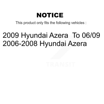 Kit de rotors d'étrier de frein à disque arrière et de plaquettes en céramique pour Hyundai Azera 2006-2009