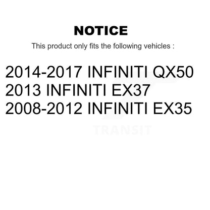 Kit de rotors d'étrier de frein à disque arrière et de plaquettes en céramique pour INFINITI EX35 2008-2012