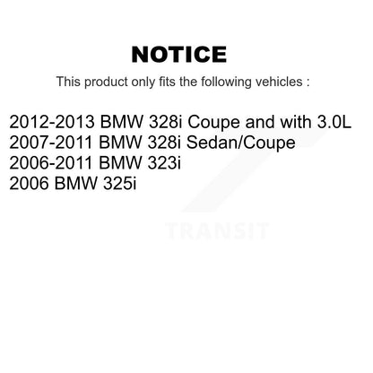 Kit de rotors d'étrier de frein à disque arrière et de plaquettes en céramique pour BMW 323i 328i 325i