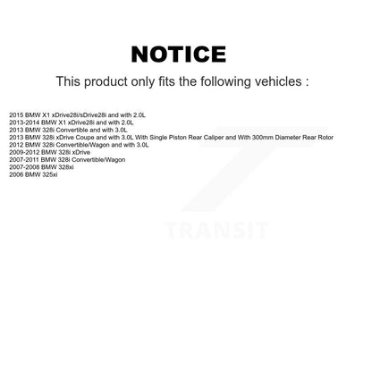 Kit de plaquettes en céramique pour étrier de frein à disque arrière, pour BMW 328i xDrive X1 328xi 325x