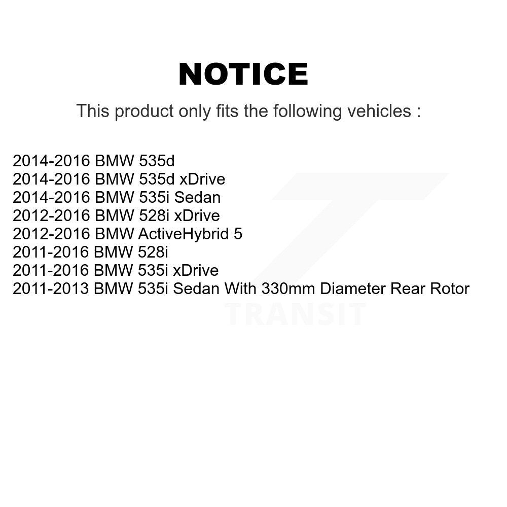 Kit de plaquettes en céramique pour étrier de frein arrière, pour BMW 535i xDrive 528i ActiveHybrid