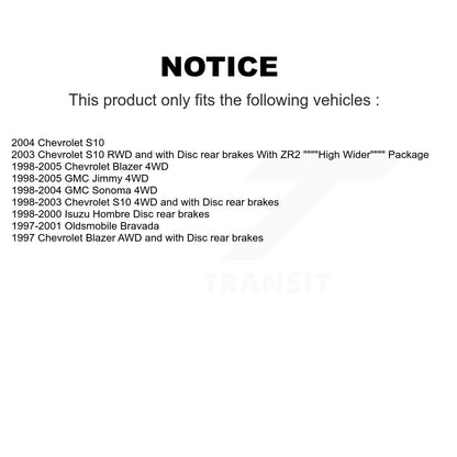 Kit de plaquettes en céramique pour étrier de frein à disque arrière, pour Chevrolet GMC Blazer S10 Jimm