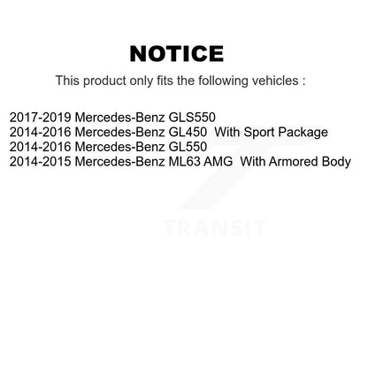 Rotors d'étrier de frein arrière et Kit de plaquettes en céramique pour Mercedes-Benz GLS550 GL550 GL45