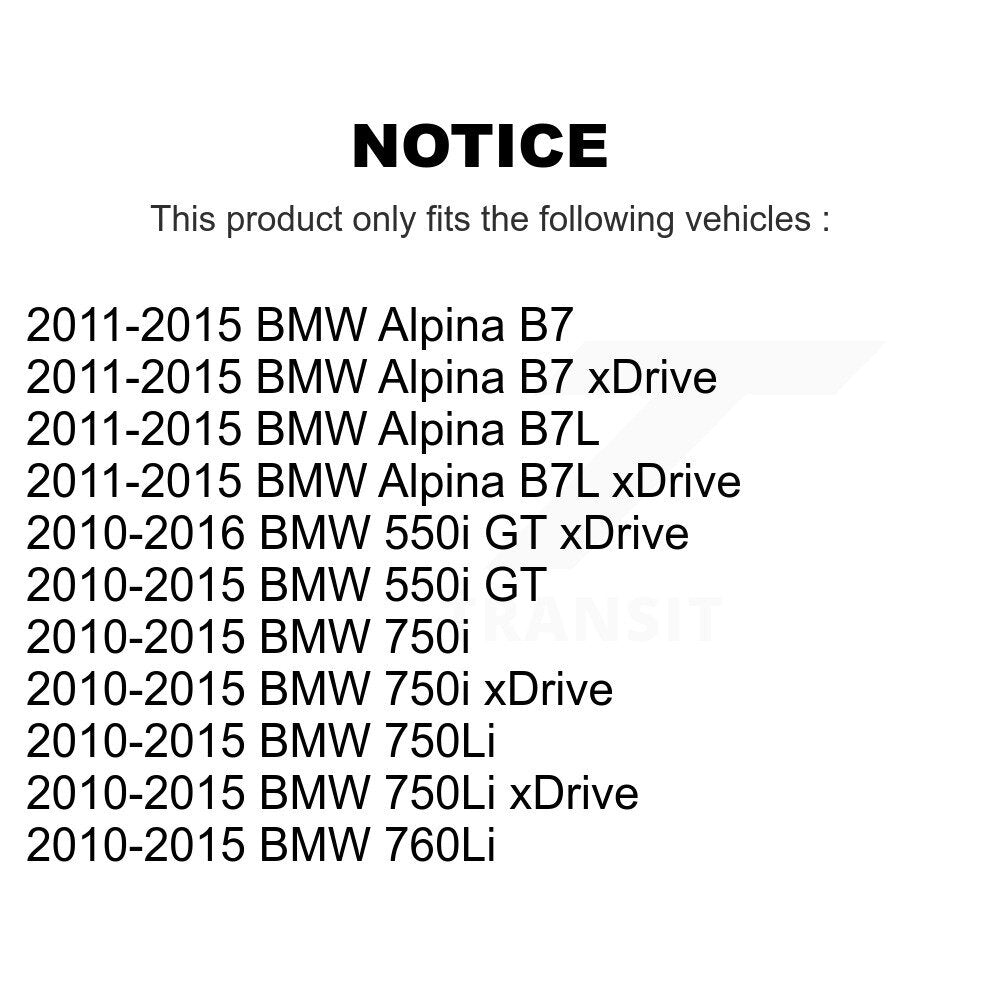 Rotors d'étrier de frein arrière et Kit de plaquettes en céramique, pour BMW 750i xDrive 750Li 550i GT B