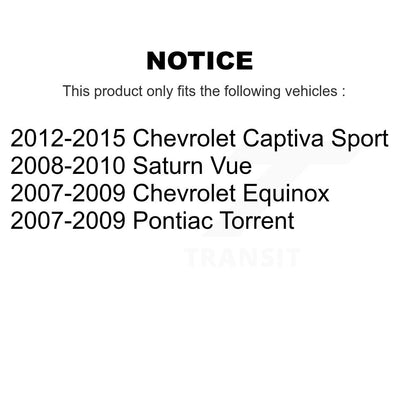 Kit de Rotor d'étrier de frein arrière et de plaquettes en céramique, pour Chevrolet Equinox Pontiac Torren