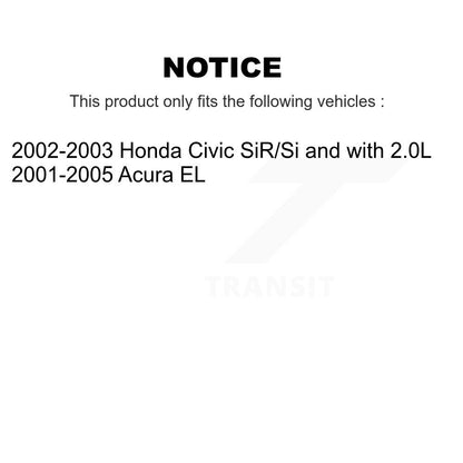 Kit de Rotors d'étrier de frein à disque arrière et de plaquettes en céramique pour Honda Civic Acura EL