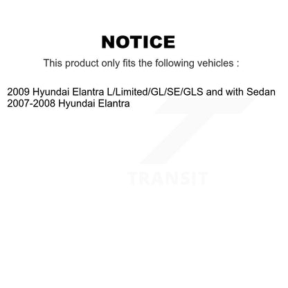 Kit de rotors d'étrier de frein à disque arrière et de plaquettes en céramique pour Hyundai Elantra