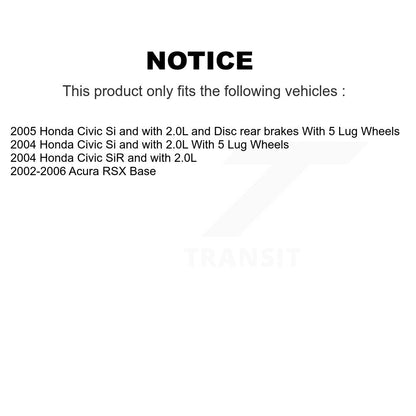 Kit de plaquettes en céramique pour Rotors d'étrier de frein avant et arrière (10 pièces) pour Honda Civic Acura RS