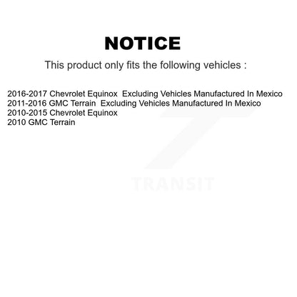 Kit de plaquettes en céramique pour Rotors d'étrier de frein avant et arrière (10 pièces) pour Chevrolet Equinox GM