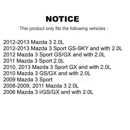 Kit de Rotor d'étrier de frein à disque avant et arrière et plaquettes en céramique (10 pièces) pour Mazda 3 Spor