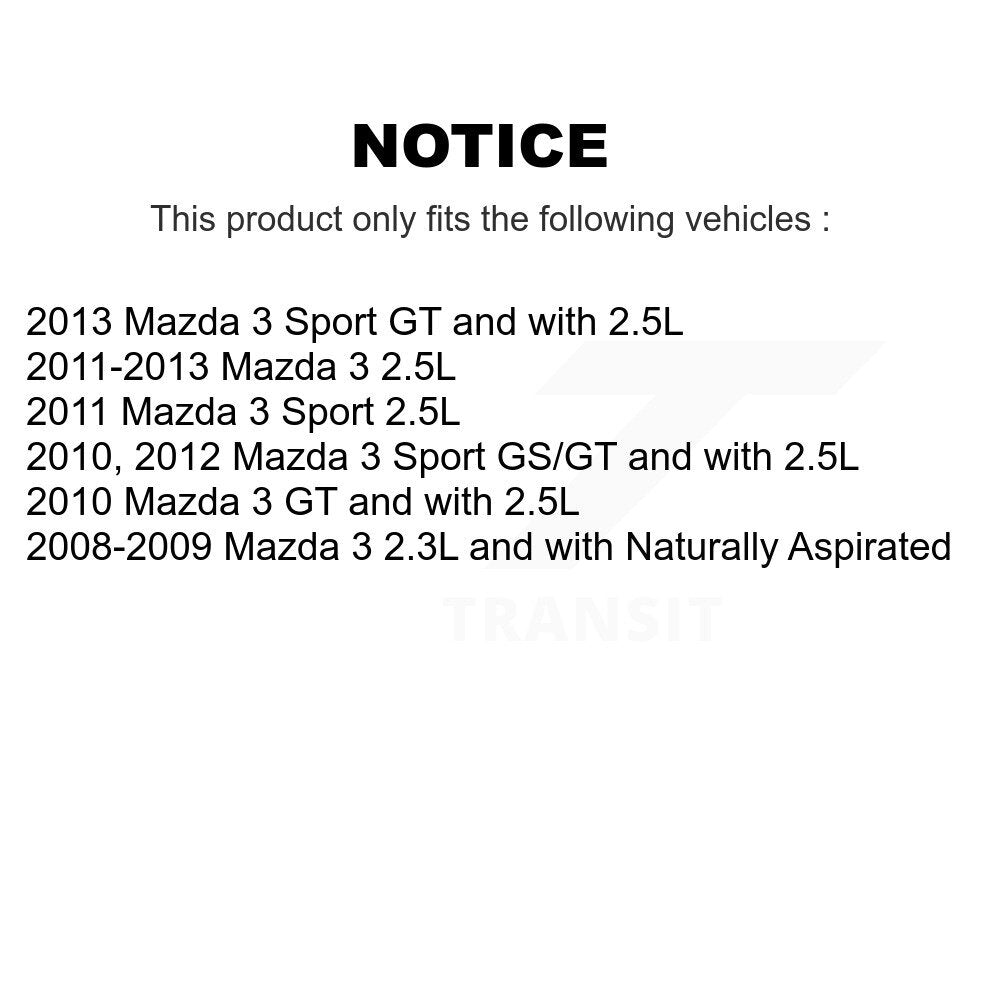 Kit de Rotor d'étrier de frein à disque avant et arrière et plaquettes en céramique (10 pièces) pour Mazda 3 Spor