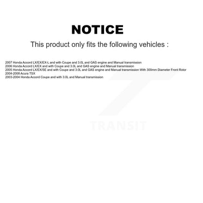 Kit de plaquettes en céramique pour étrier de frein avant et arrière, 10 pièces, pour Honda Accord Acura TS