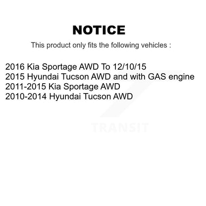 Kit de Rotor d'étrier de frein avant et arrière et plaquettes en céramique (10 pièces) pour Hyundai Tucson Ki