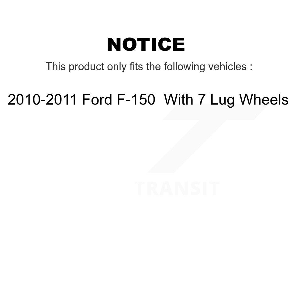 Kit de rotors d'étrier de frein à disque avant et arrière et plaquettes en céramique (10 pièces) pour Ford F-150