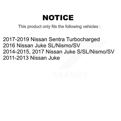 Kit de Rotor d'étrier de frein avant et arrière et plaquettes en céramique (10 pièces) pour Nissan Sentra Juk