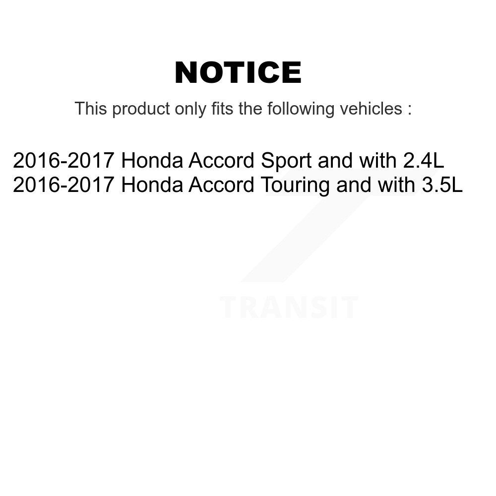 Rotors d'étrier de frein à disque avant et arrière et Kit de plaquettes en céramique (10 pièces) pour Honda Accor