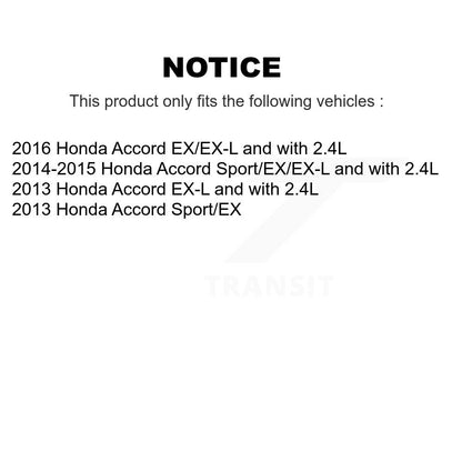 Rotors d'étrier de frein à disque avant et arrière et Kit de plaquettes en céramique (10 pièces) pour Honda Accor