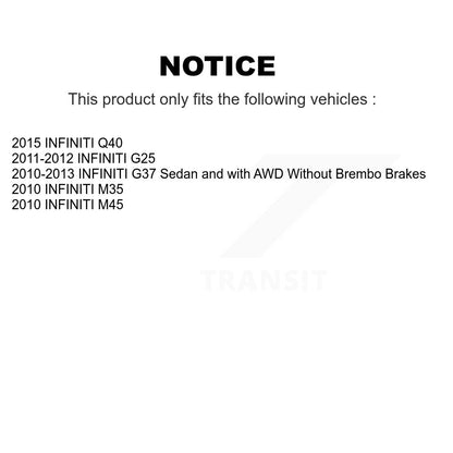 Kit de plaquettes en céramique pour étrier de frein avant et arrière, 10 pièces, pour INFINITI G37 QX50 EX3