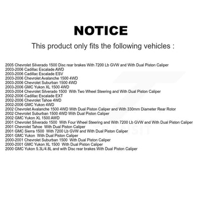 Kit de plaquettes en céramique pour Rotor d'étrier de frein avant et arrière (10 pièces) pour Chevrolet Silverado X