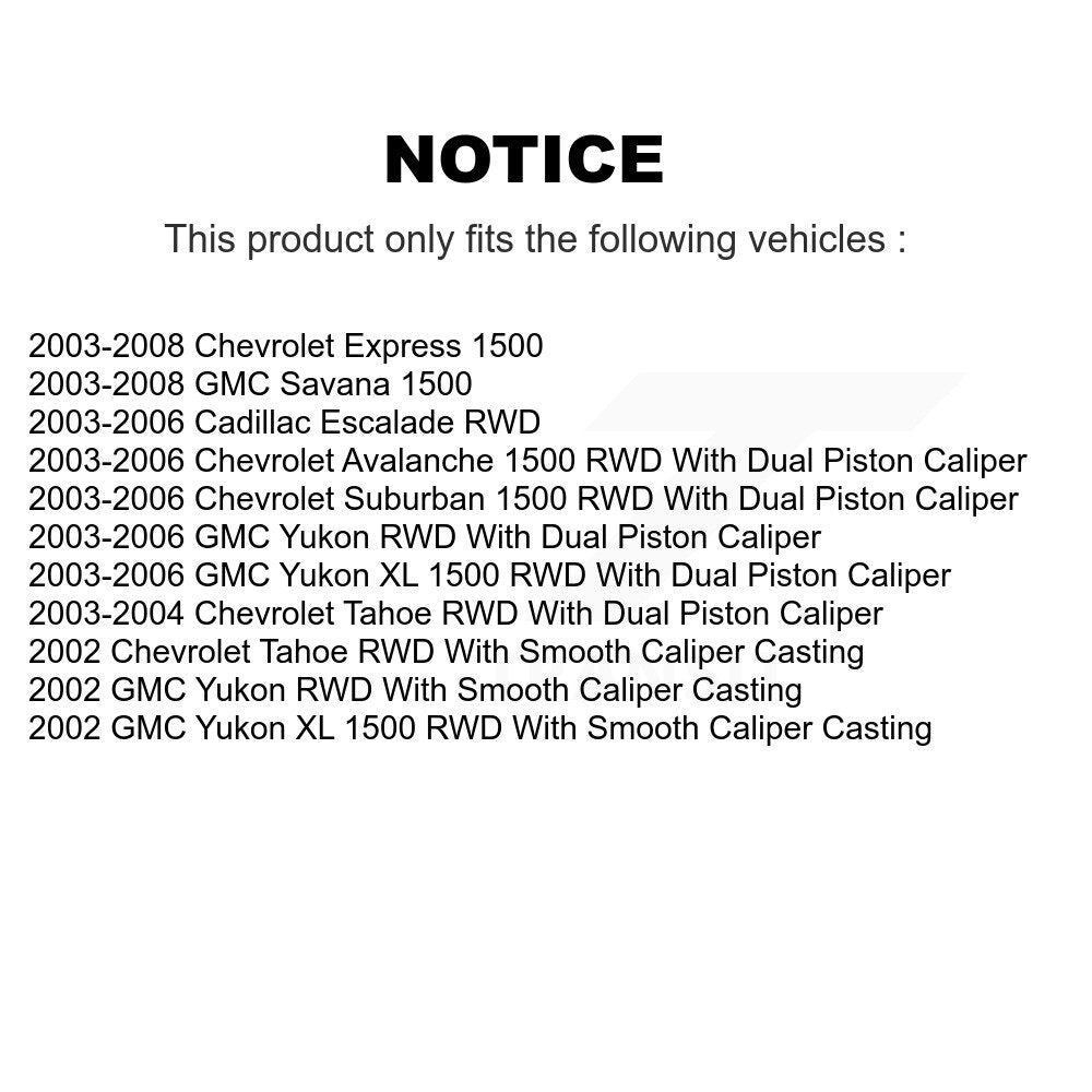 Kit de plaquettes en céramique pour Rotor d'étrier de frein avant et arrière (10 pièces) pour Chevrolet Avalanche X