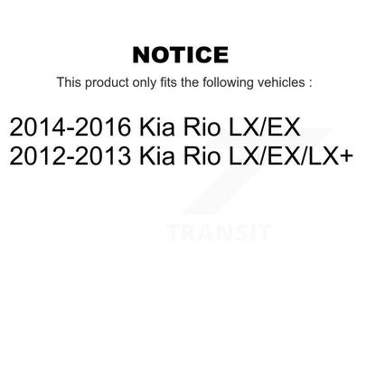 Kit de rotors d'étrier de frein à disque avant et arrière et plaquettes en céramique (10 pièces) pour Kia Rio