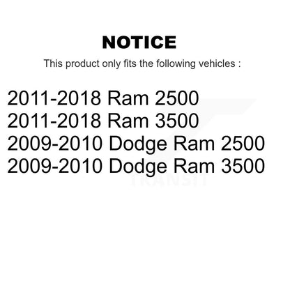 Rotors d'étrier de frein à disque avant et Kit de plaquettes en céramique pour Ram 3500 2500 Dodge