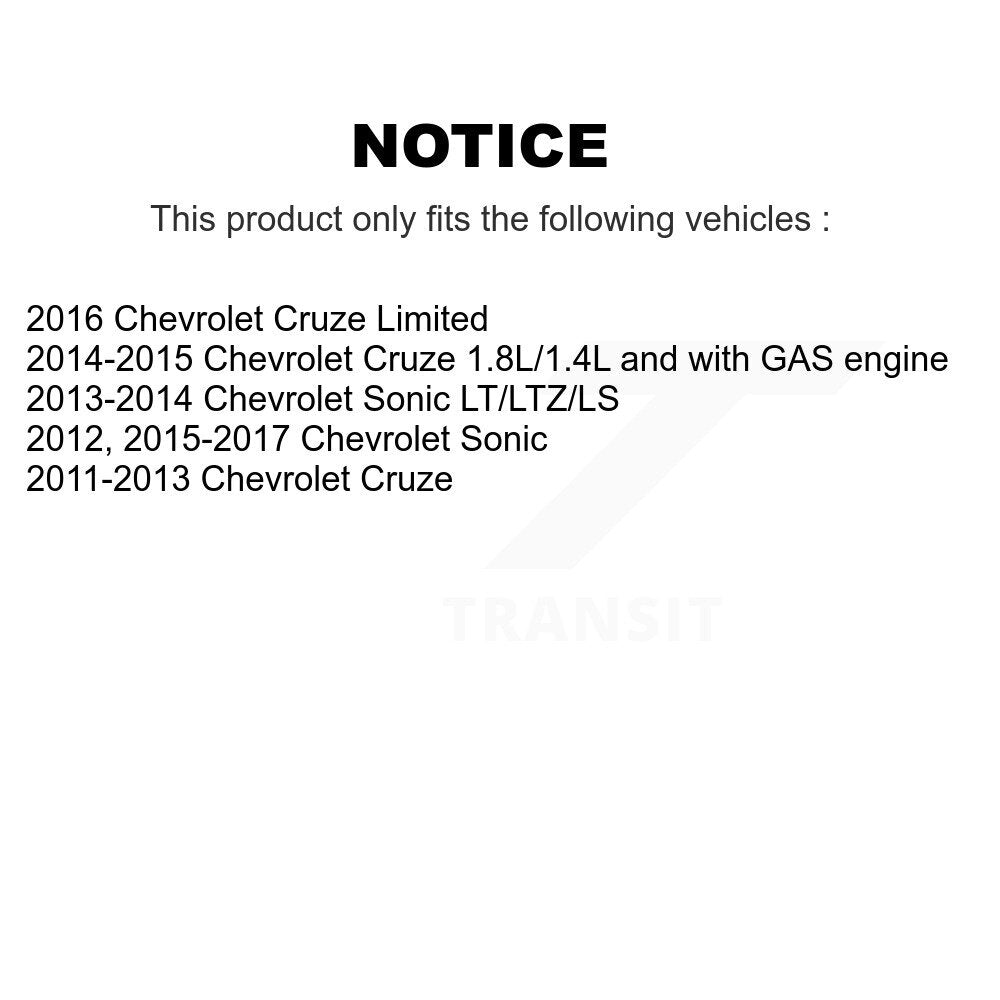 Kit de plaquettes semi-métalliques pour étrier de frein avant, Rotor à fente percé, pour Chevrolet Cruz